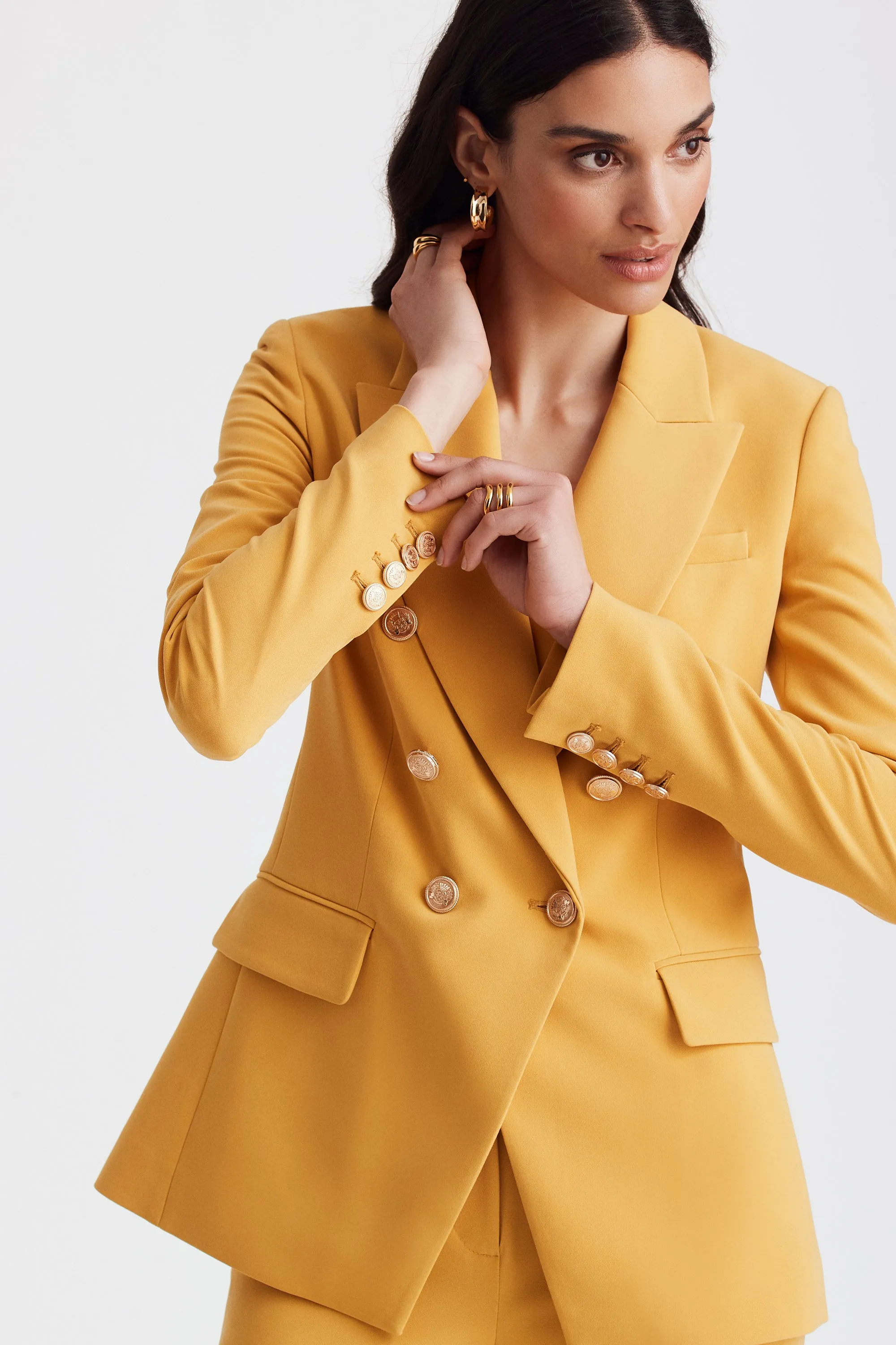 Kylie Stretch Woven Double Breasted Blazer sold by Toccin