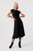 Luciana Short Sleeve Silk Midi Dress sold by Toccin