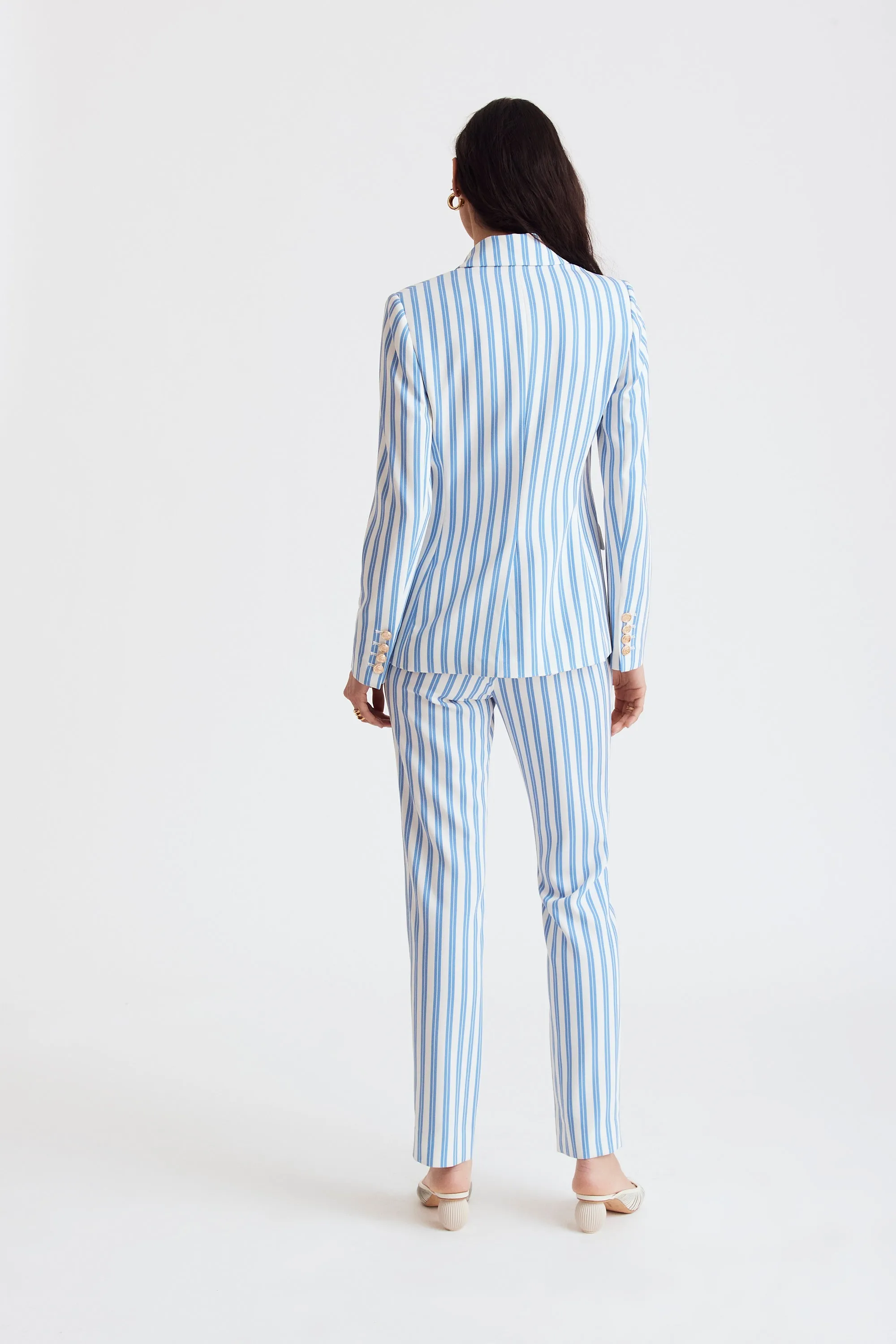 Kylie Striped Woven Double Breasted Blazer sold by Toccin product image thumbnail 5