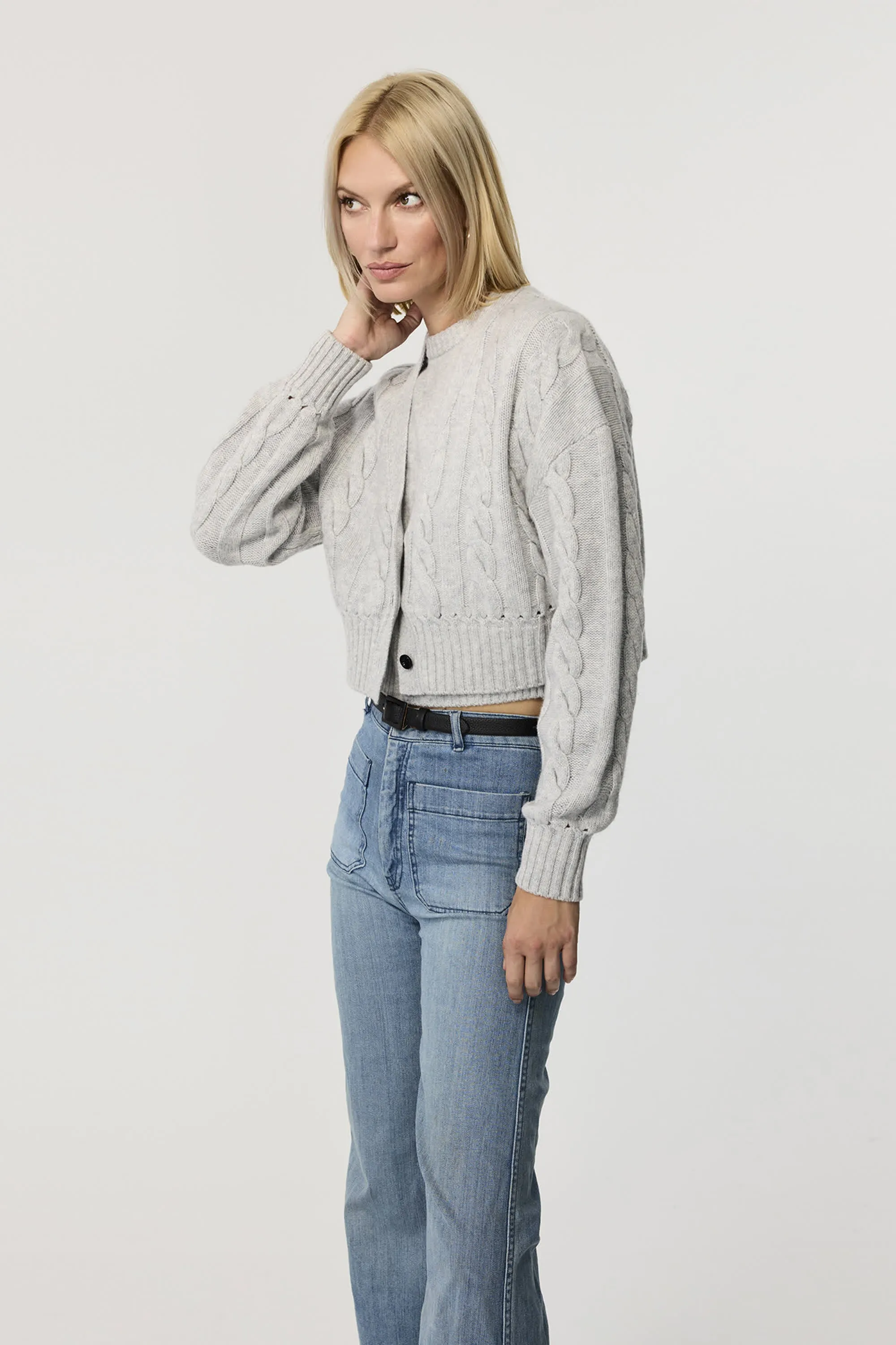 Lucie V Neck Cropped Cardigan sold by Toccin product image thumbnail 3