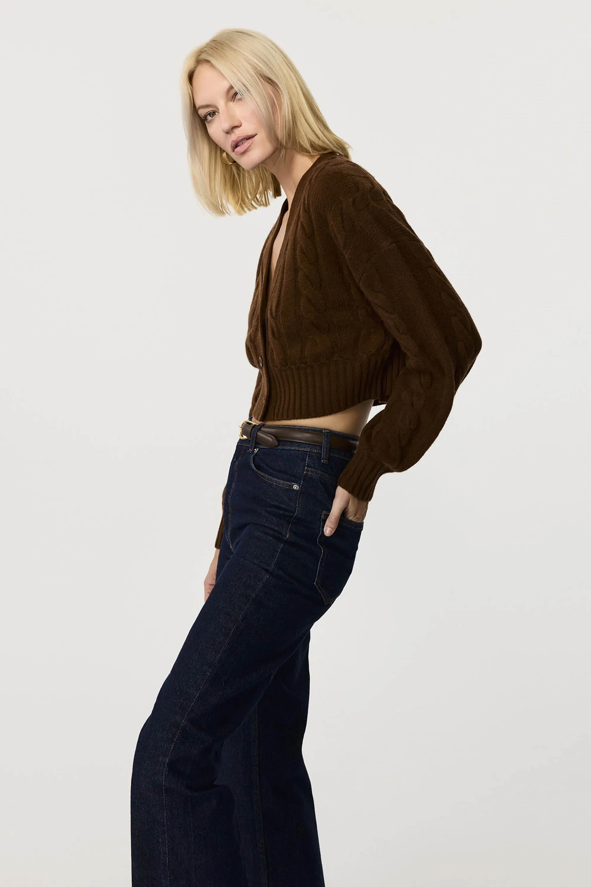 Lucie V Neck Cropped Cardigan sold by Toccin product image thumbnail 4