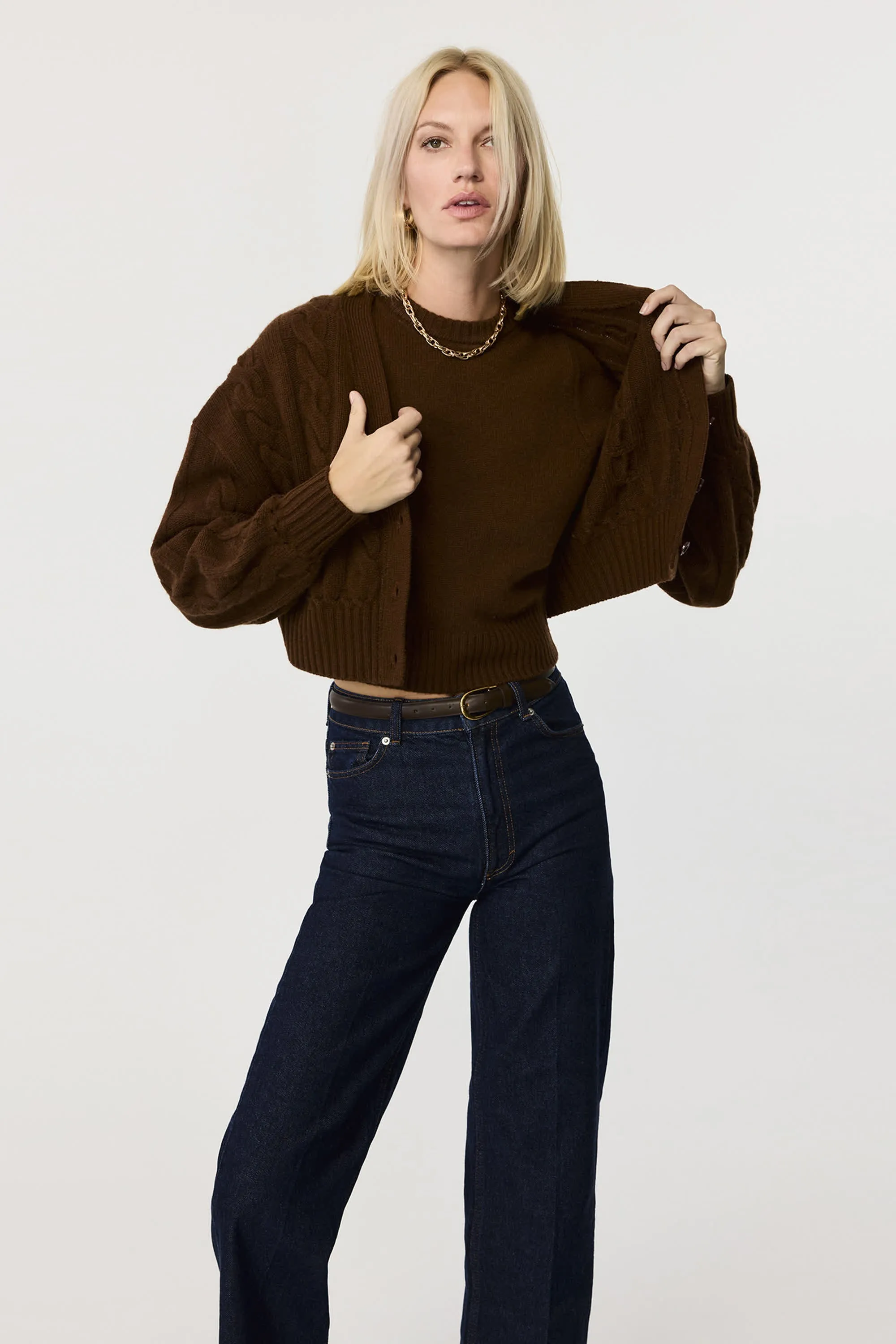 Lucie V Neck Cropped Cardigan sold by Toccin product image thumbnail 2