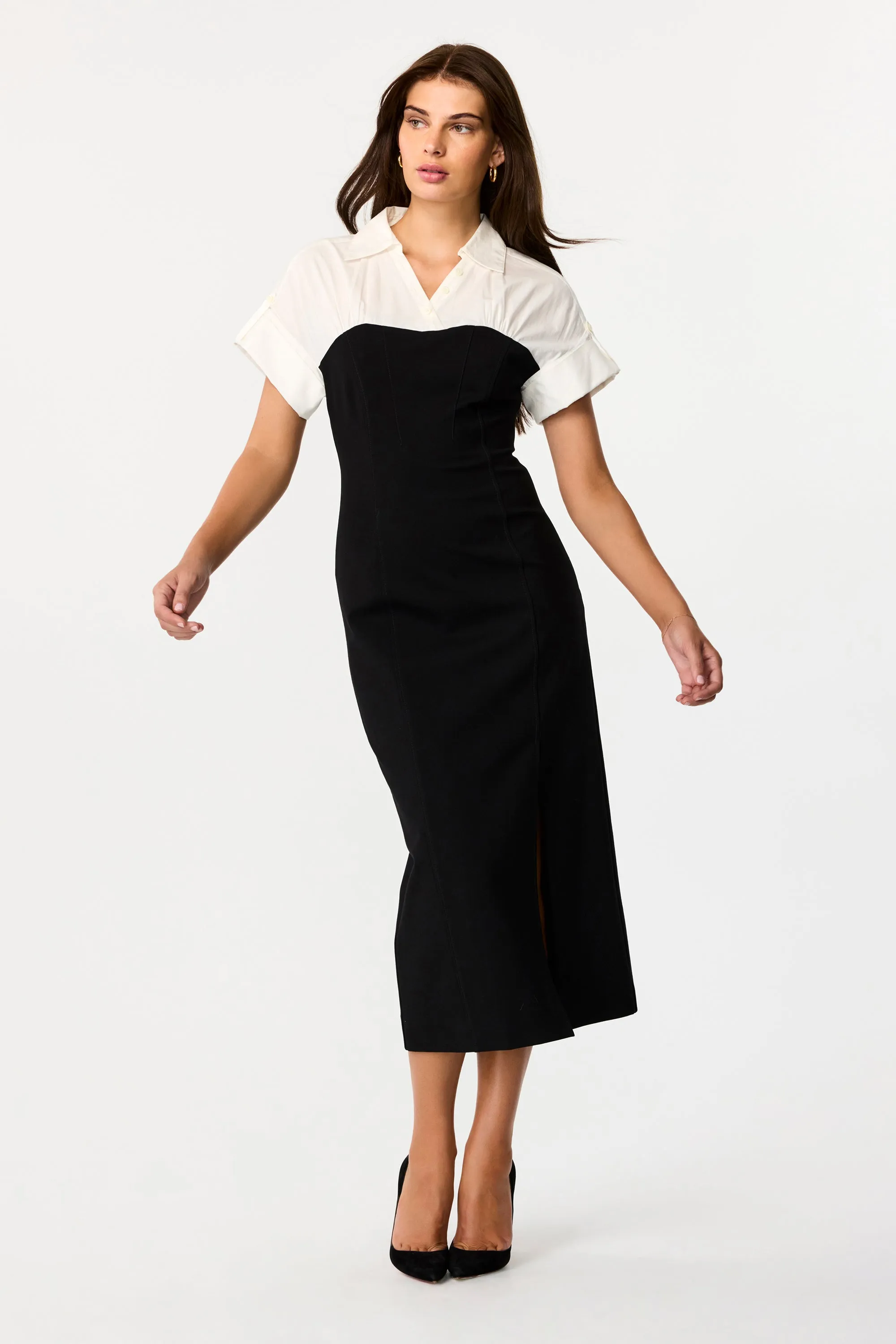 Jasmine Short Sleeve Stretch Midi Dress sold by Toccin product image thumbnail 2