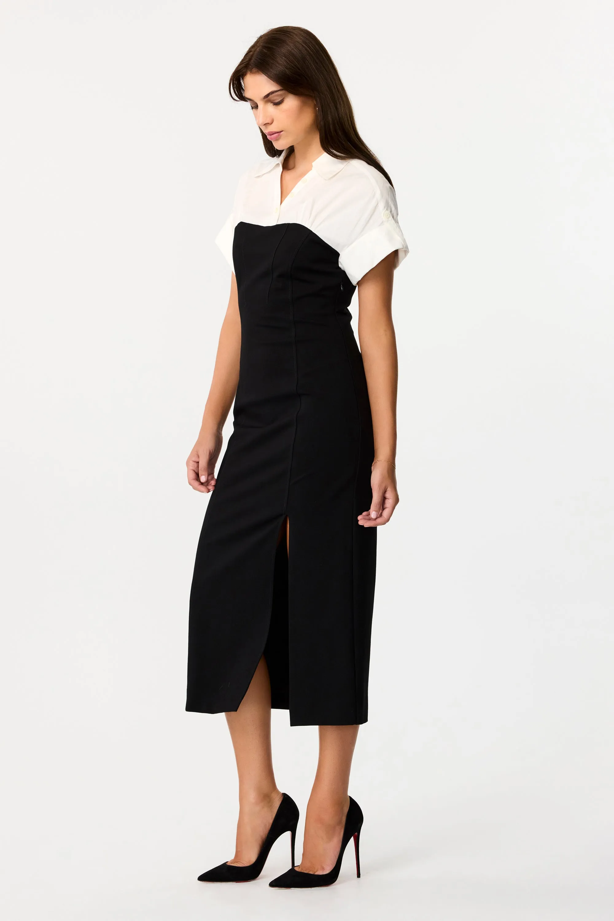 Jasmine Short Sleeve Stretch Midi Dress sold by Toccin product image thumbnail 3