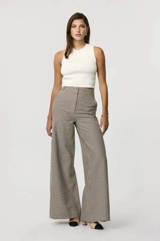 Daniela Wide Leg Plaid Pant sold by Toccin