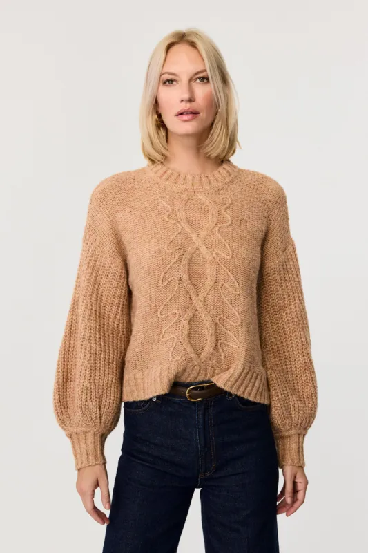 Vienna Balloon Sleeve Crew Neck Sweater sold by Toccin