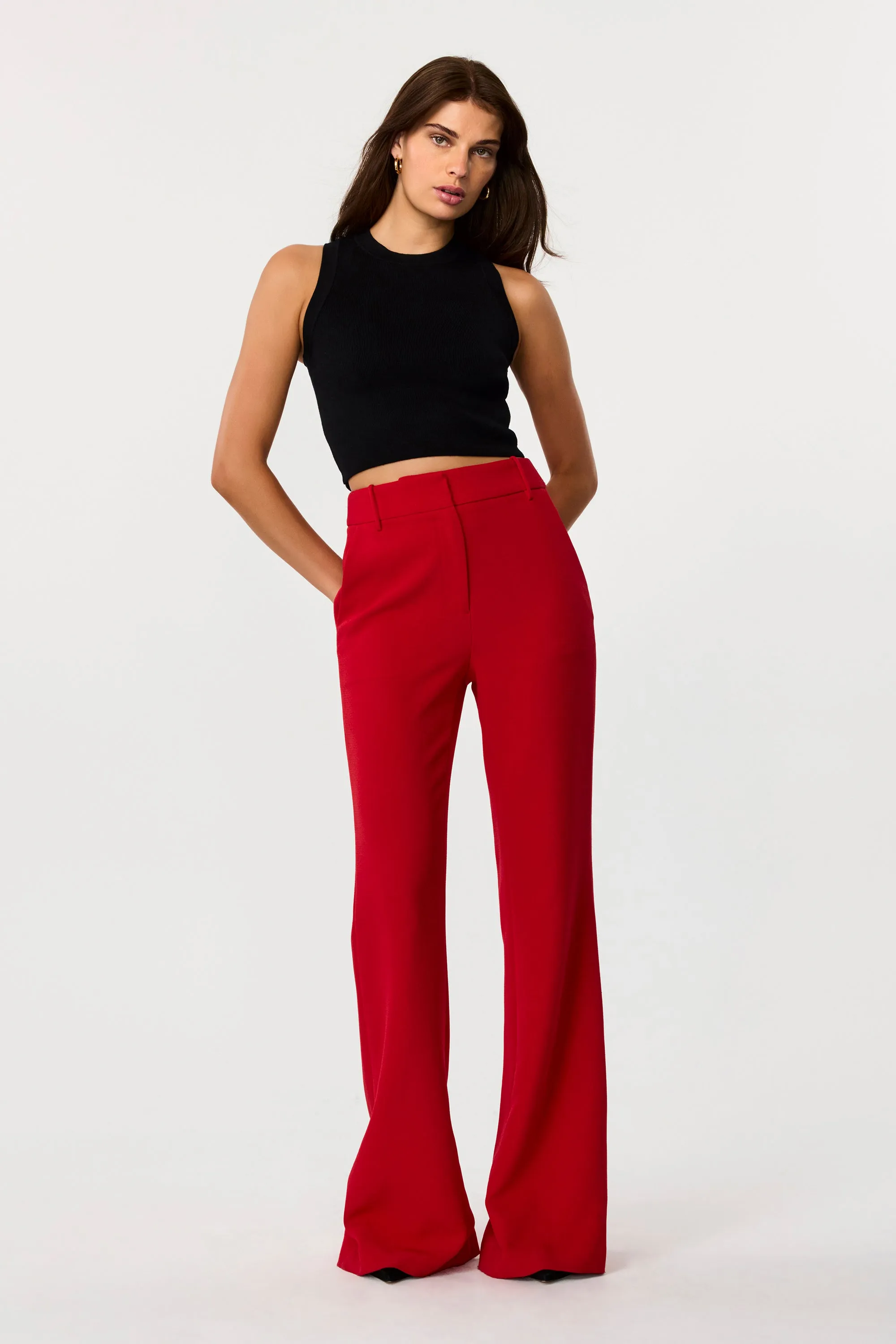 Gaia High-Waisted Flare Dress Pants sold by Toccin