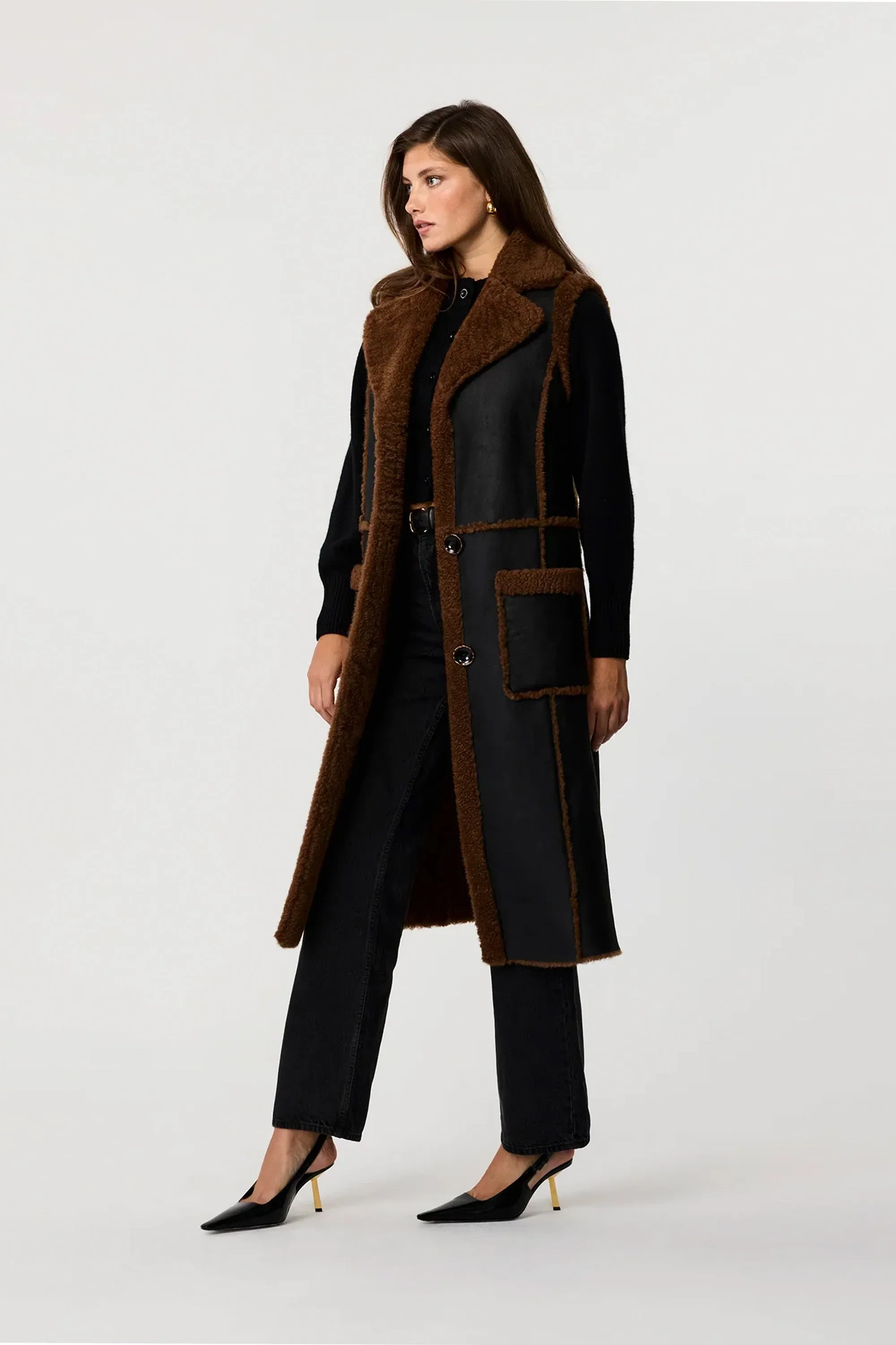 Athena Long Shearling Vest sold by Toccin product image thumbnail 2