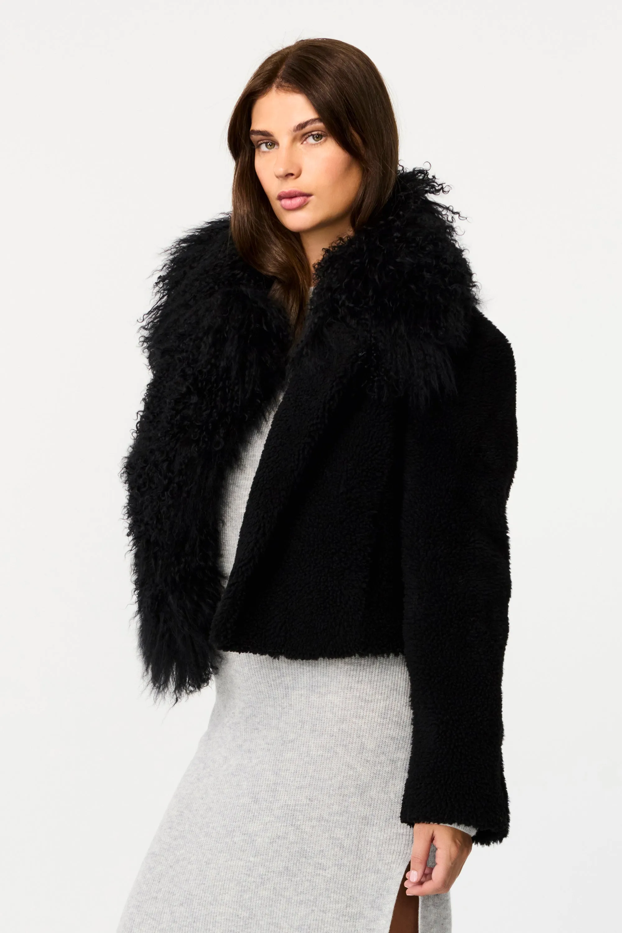 Marley Mongolian Fur Collared Jacket sold by Toccin product image thumbnail 4