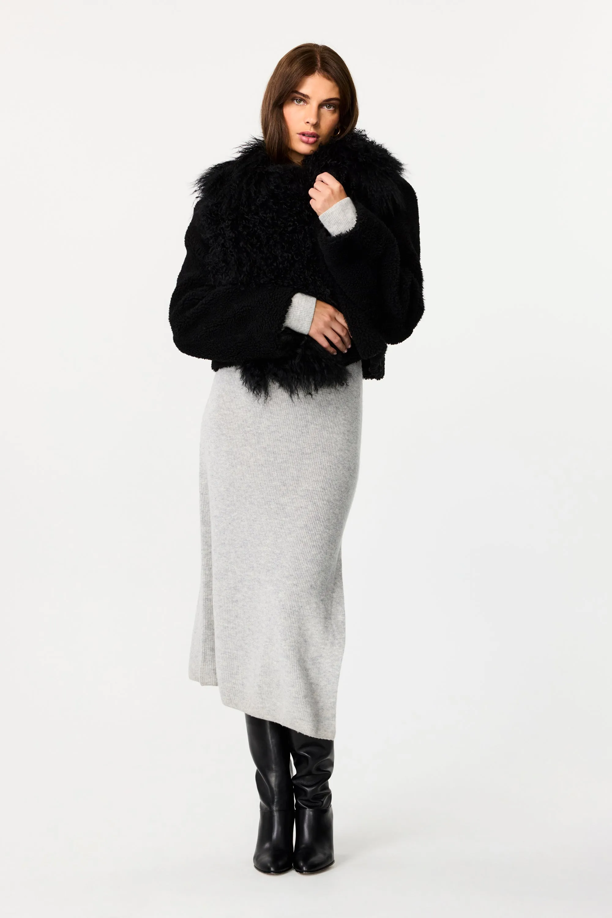 Marley Mongolian Fur Collared Jacket sold by Toccin product image thumbnail 2