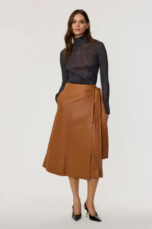 Beatrice Luxe Vegan Wrap Skirt sold by Toccin