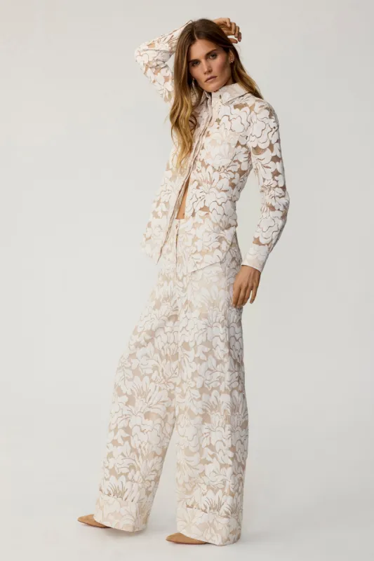 Suri High-Waisted Lace Wide Leg Pants sold by Toccin