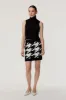 Jackie Houndstooth Knit Mini Skirt sold by Toccin