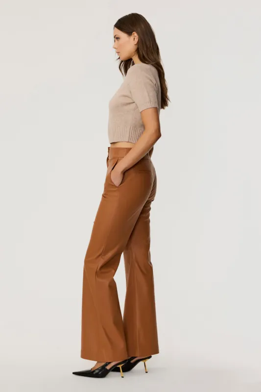 Gaia Lux Vegan Leather Flare Pants sold by Toccin
