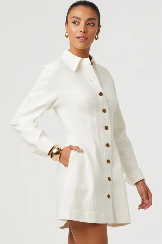 Alexa Long Sleeve Denim Mini Dress sold by Toccin