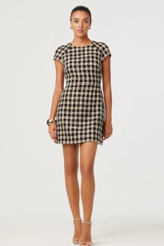 Melinda Tweed Mini Dress sold by Toccin