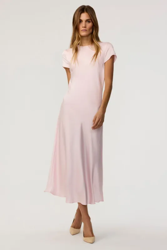 Luciana Silk Midi Dres sold by Toccin