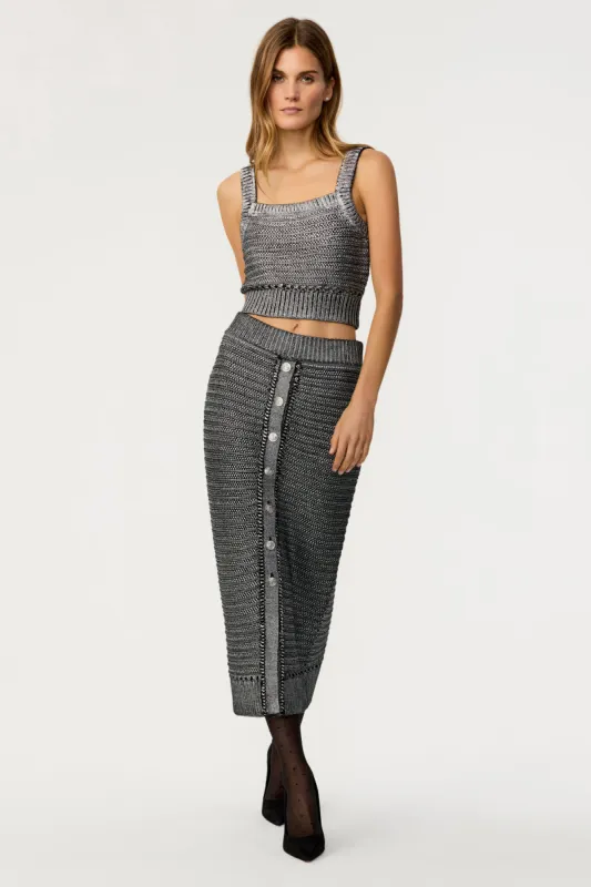 Tani Luxe Knit Pencil Skirt sold by Toccin