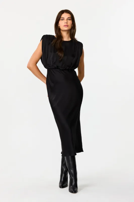 Flora Silk Midi Dress sold by Toccin