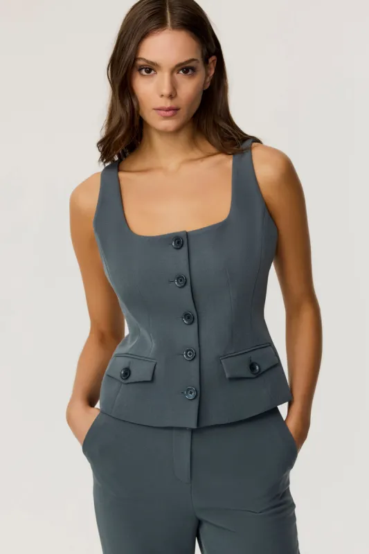 Georgia Tailored Vest Top sold by Toccin