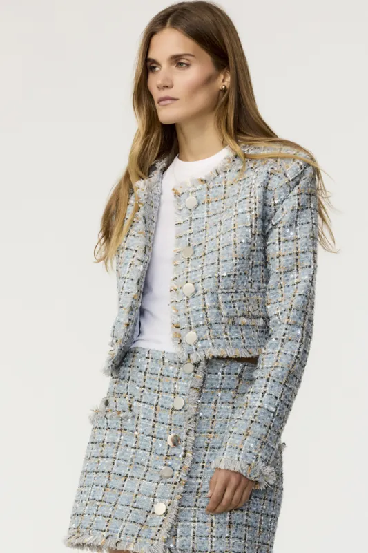 Lainey Cropped Tweed Jacket sold by Toccin