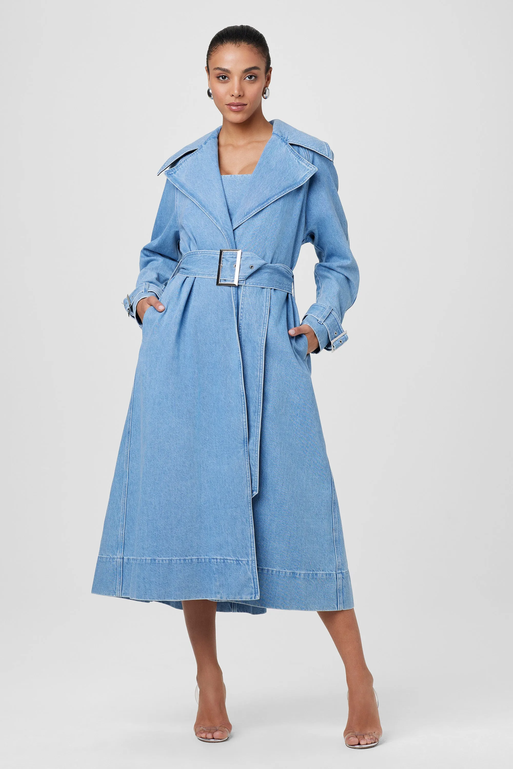 Chloe Denim Trench Jacket sold by Toccin