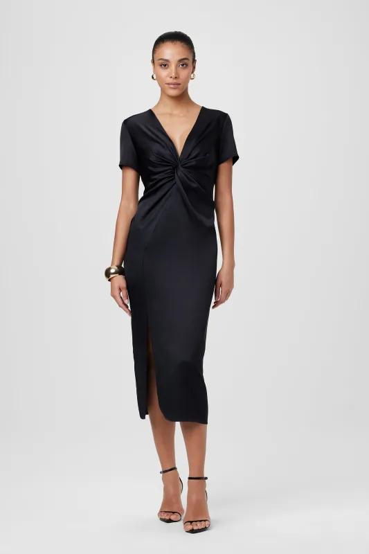 Heather Silk Midi Dress sold by Toccin