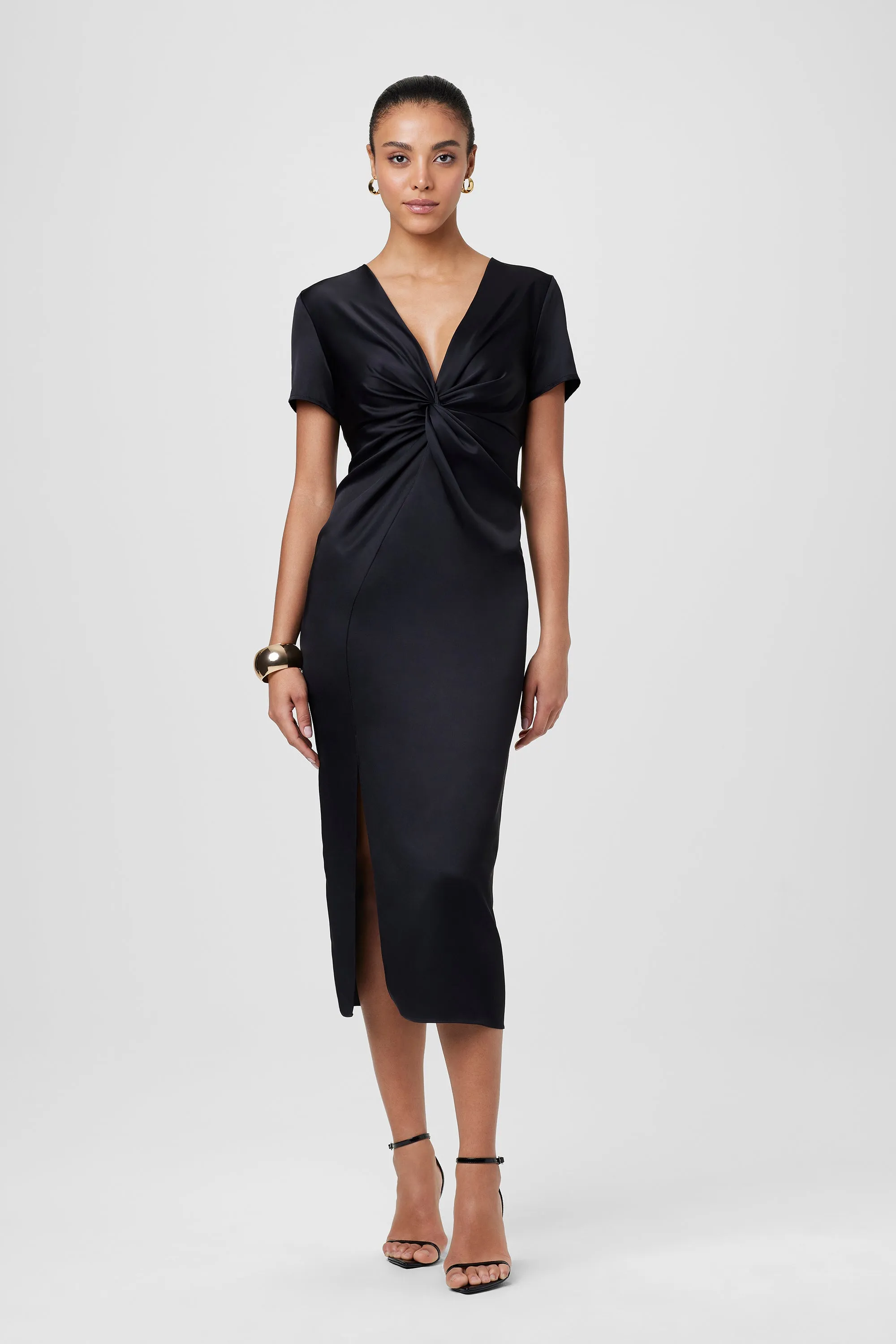 Heather Silk Midi Dress sold by Toccin