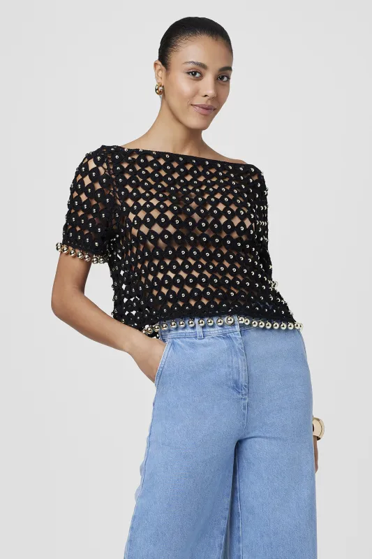 Coco Boat Neck Top sold by Toccin