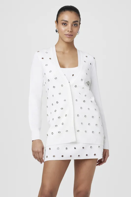 Kristina Grommet V-Neck Cardigan sold by Toccin