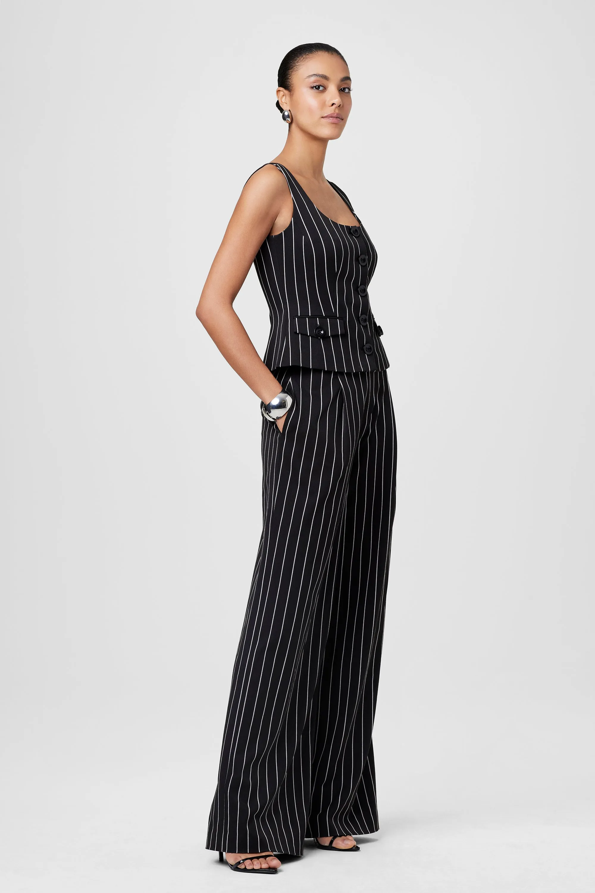 Hailey Pinstripe Trouser sold by Toccin product image thumbnail 3