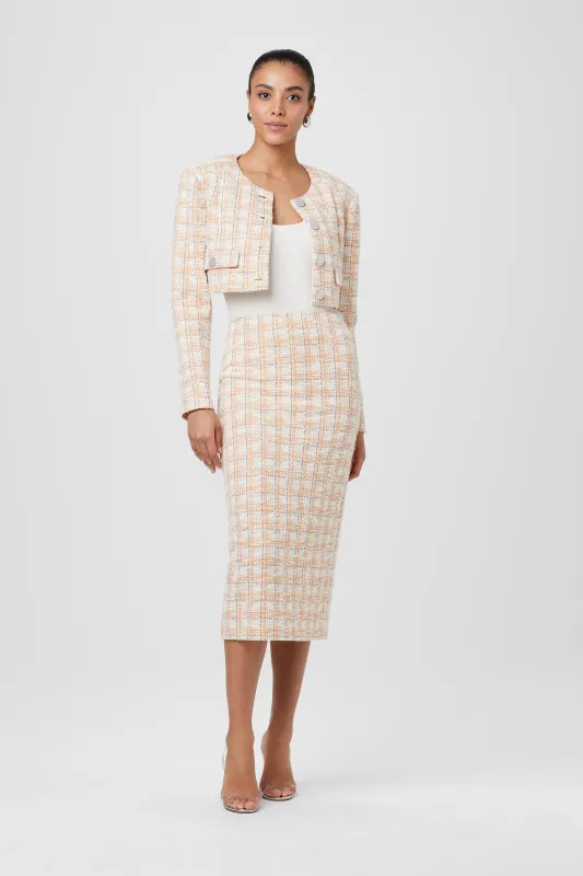 Leilani Pencil Skirt Mango Tweed sold by Toccin