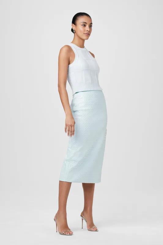 Leilani Textured Pencil Skirt sold by Toccin