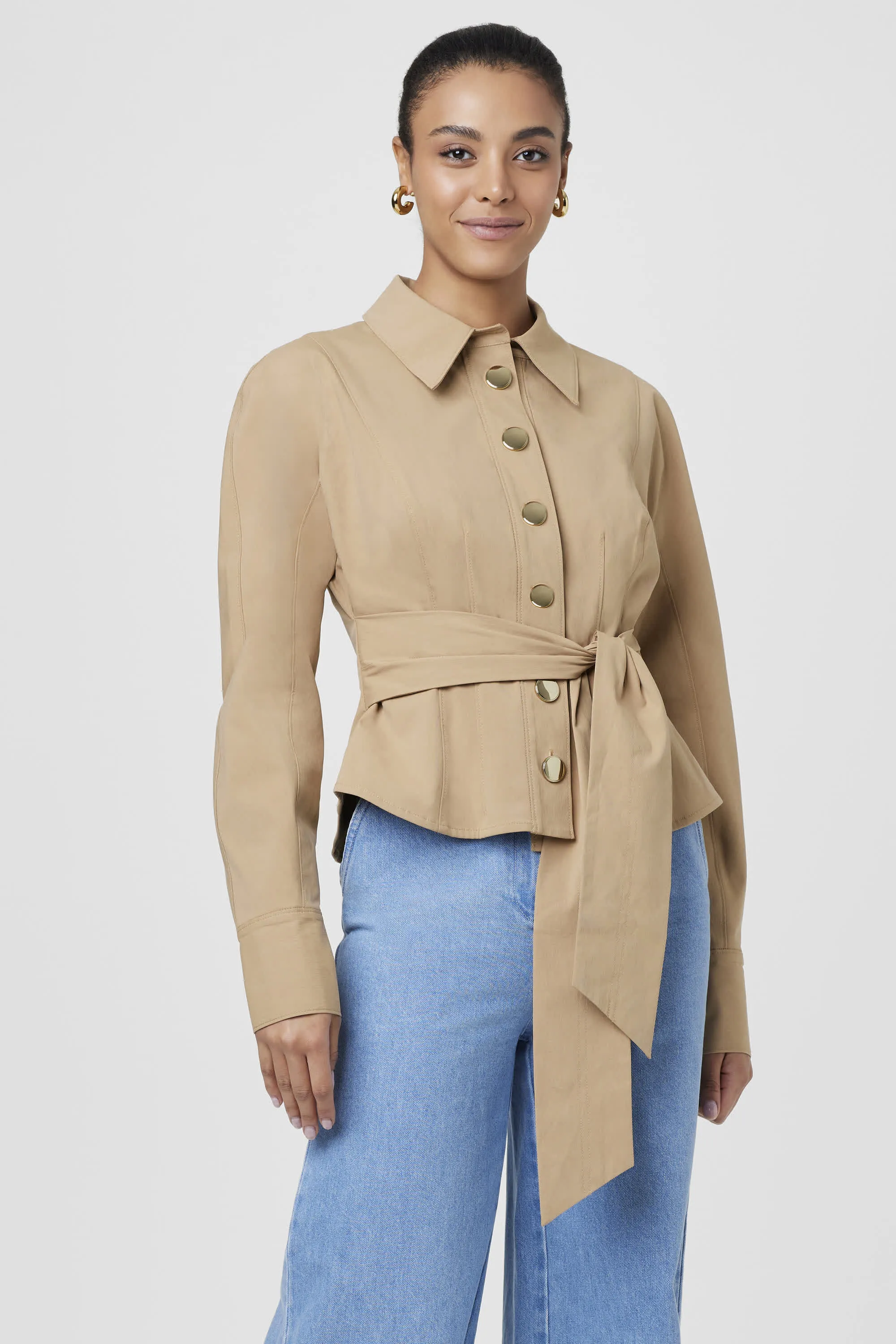 Mina Seamed Tie Front Blouse sold by Toccin product image thumbnail 2