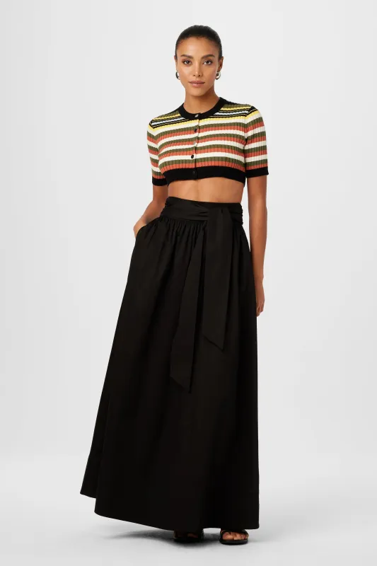 Sabine Tie Front Maxi Skirt sold by Toccin