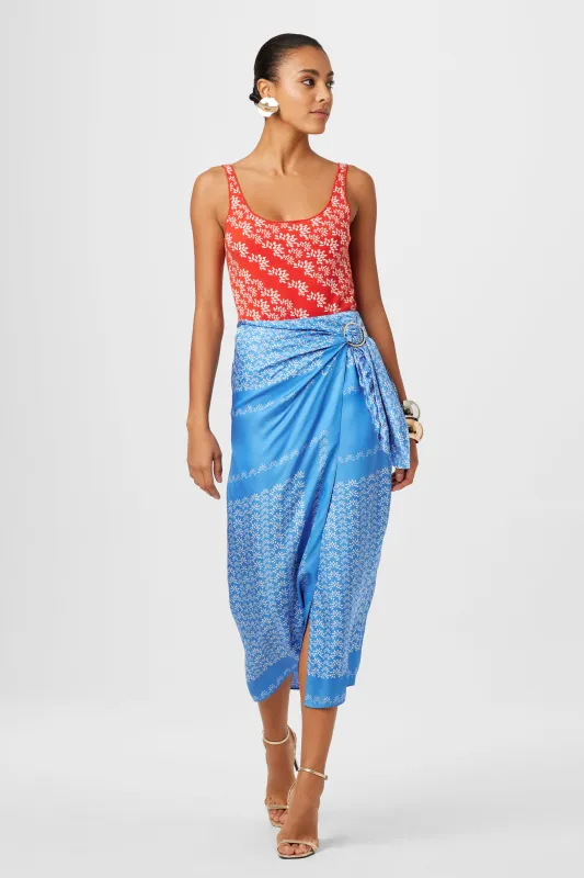 Madison Scarf Print Sarong Skirt made by Toccin
