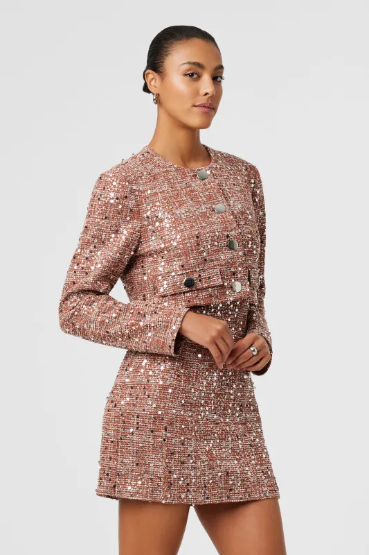 Lainey Sequin Embellished Jacket sold by Toccin
