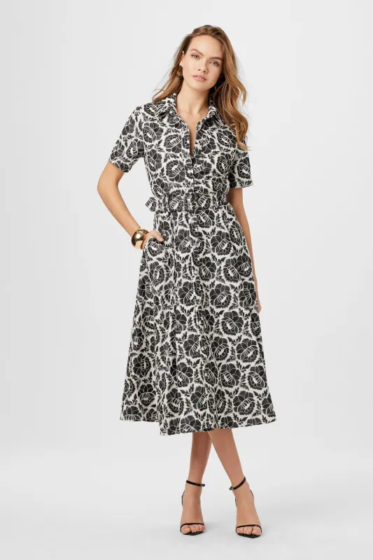 Jean Embroidery Midi Dress sold by Toccin