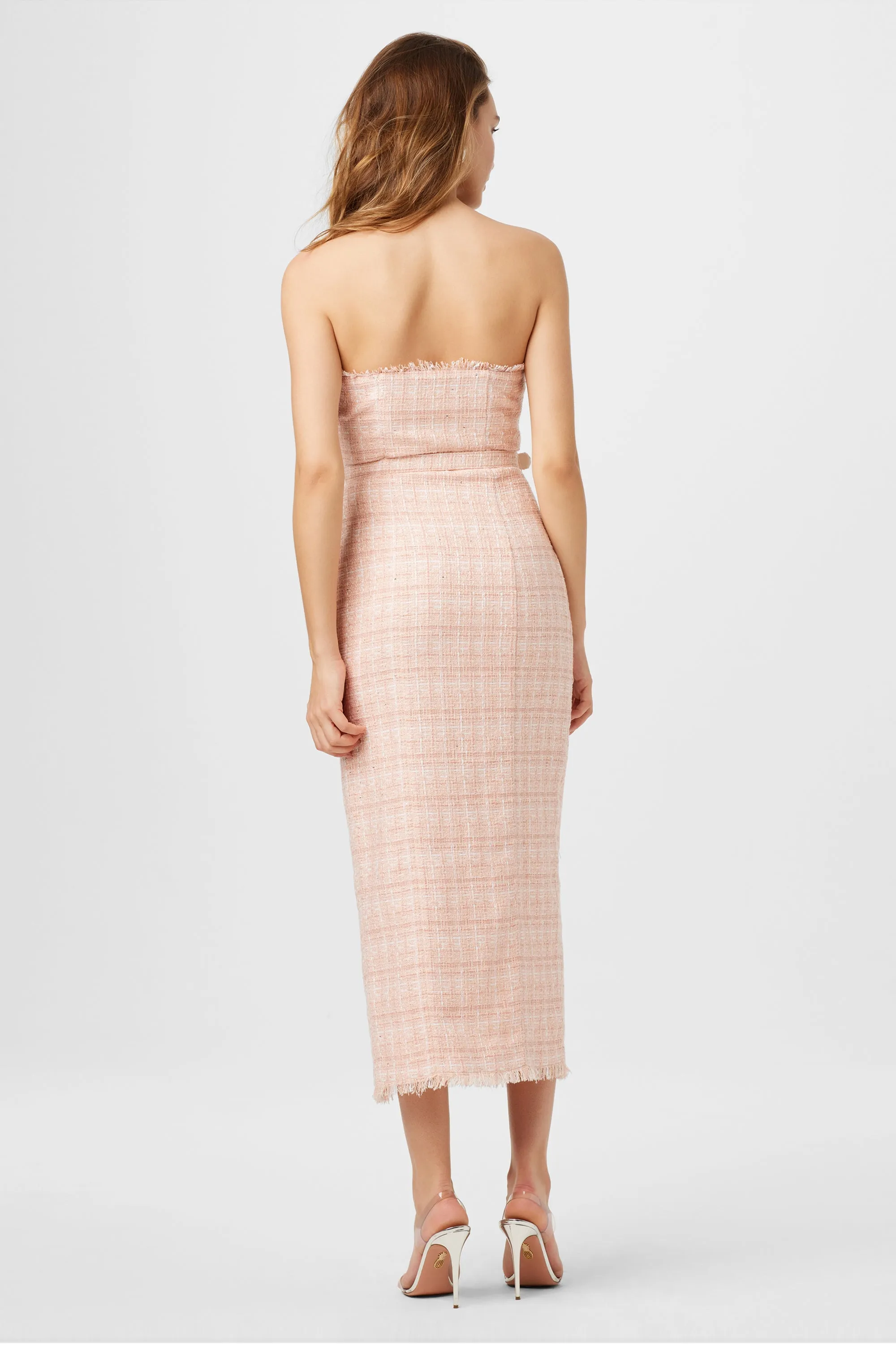 Vivian Strapless Tweed Midi Dress sold by Toccin product image thumbnail 4
