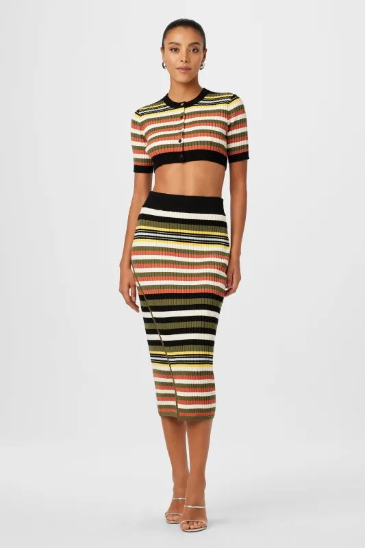 Cadence Faux Wrap Skirt sold by Toccin