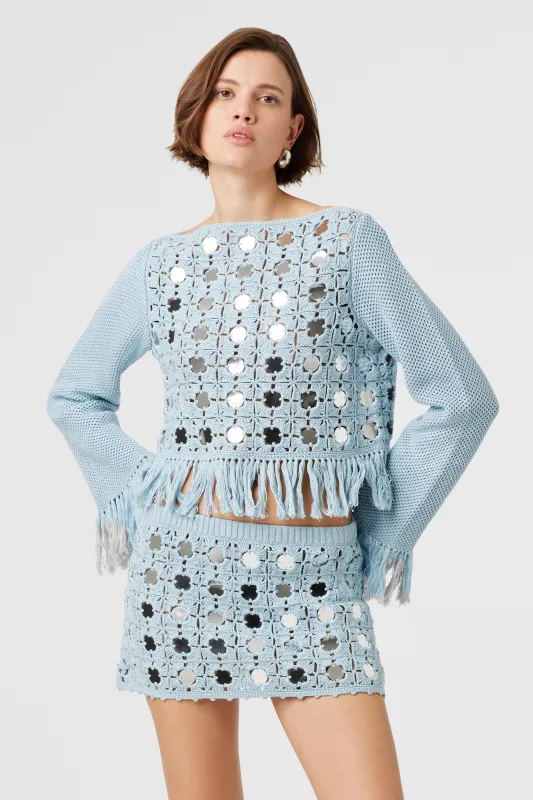 Camilla Crochet Mirror Top sold by Toccin