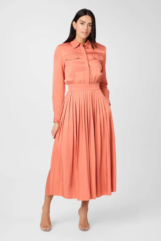 Eliana Shirt Pleated Midi Dress sold by Toccin