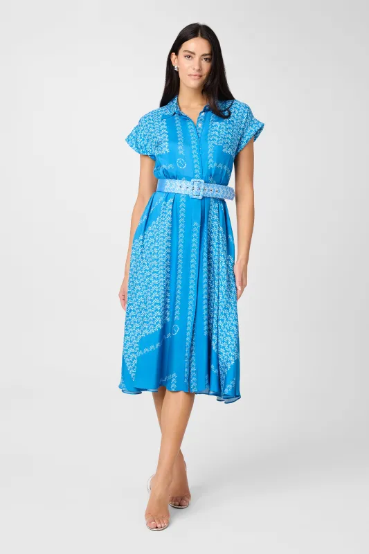 Serena Scarf Print Midi Dress sold by Toccin