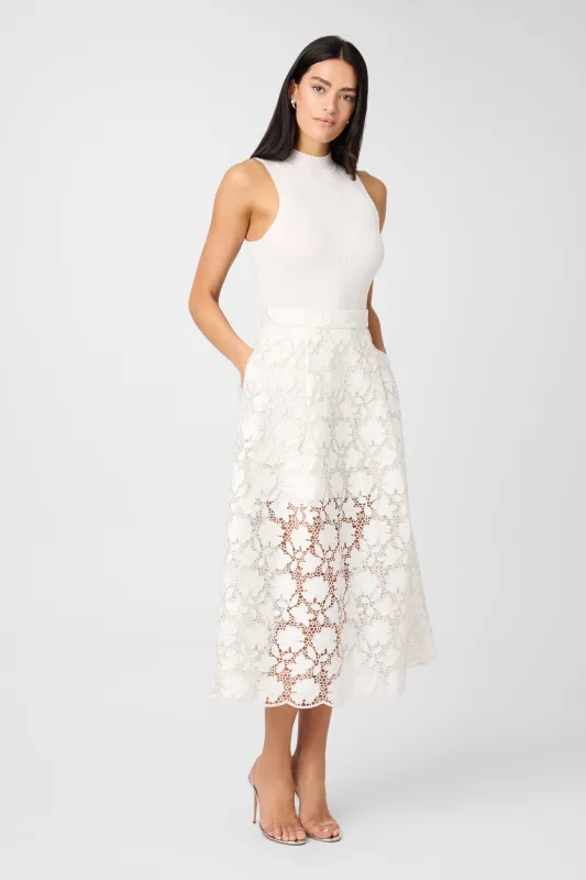 Stacy Textured Lace Skirt made by Toccin