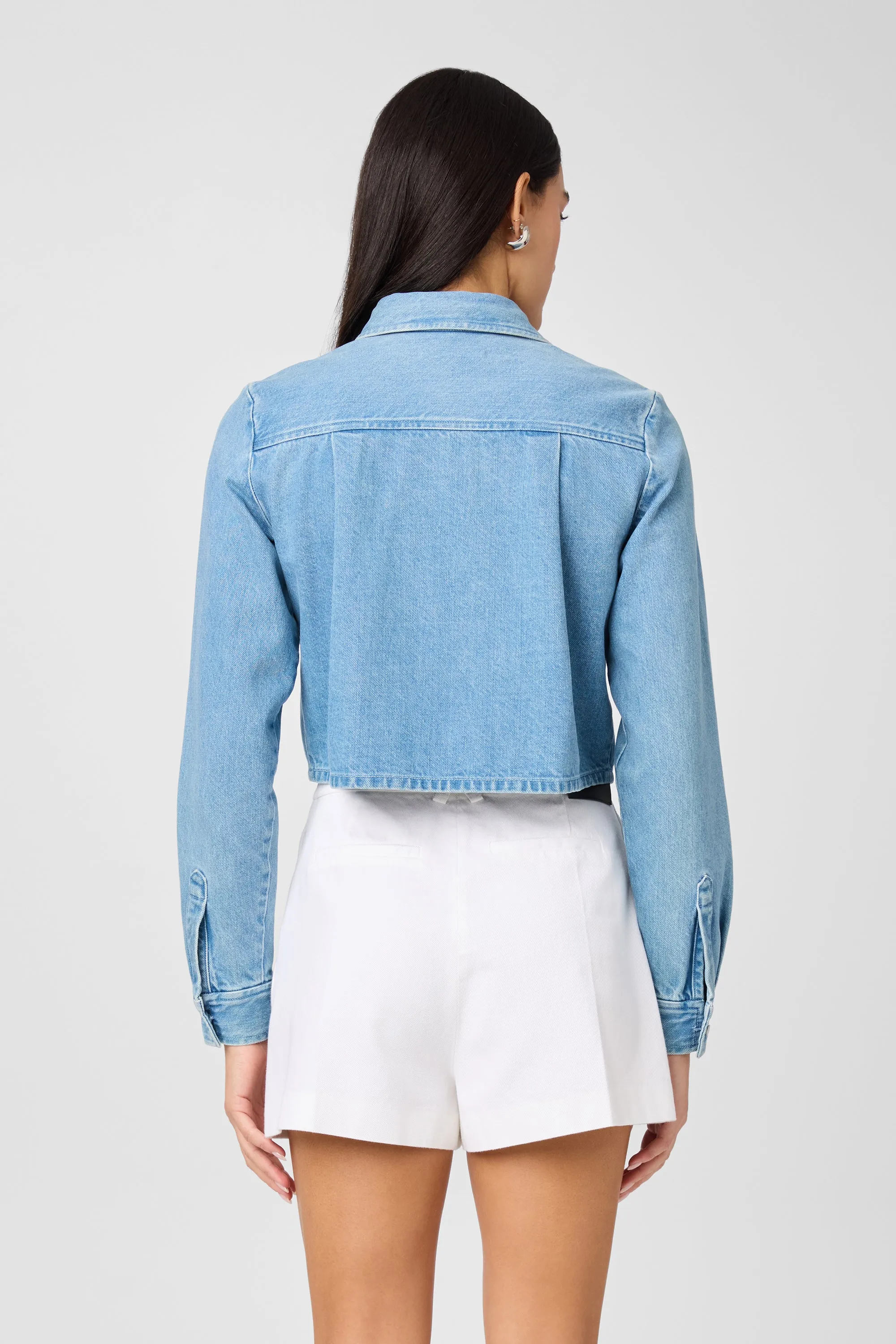 Jilly Denim Crop Flower Shirt sold by Toccin product image thumbnail 4