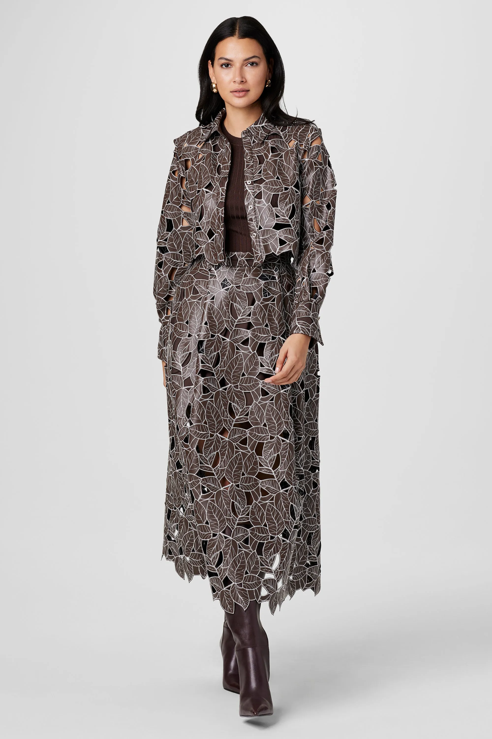 STACY LACE VEGAN LEATHER SKIRT sold by Toccin product image thumbnail 3