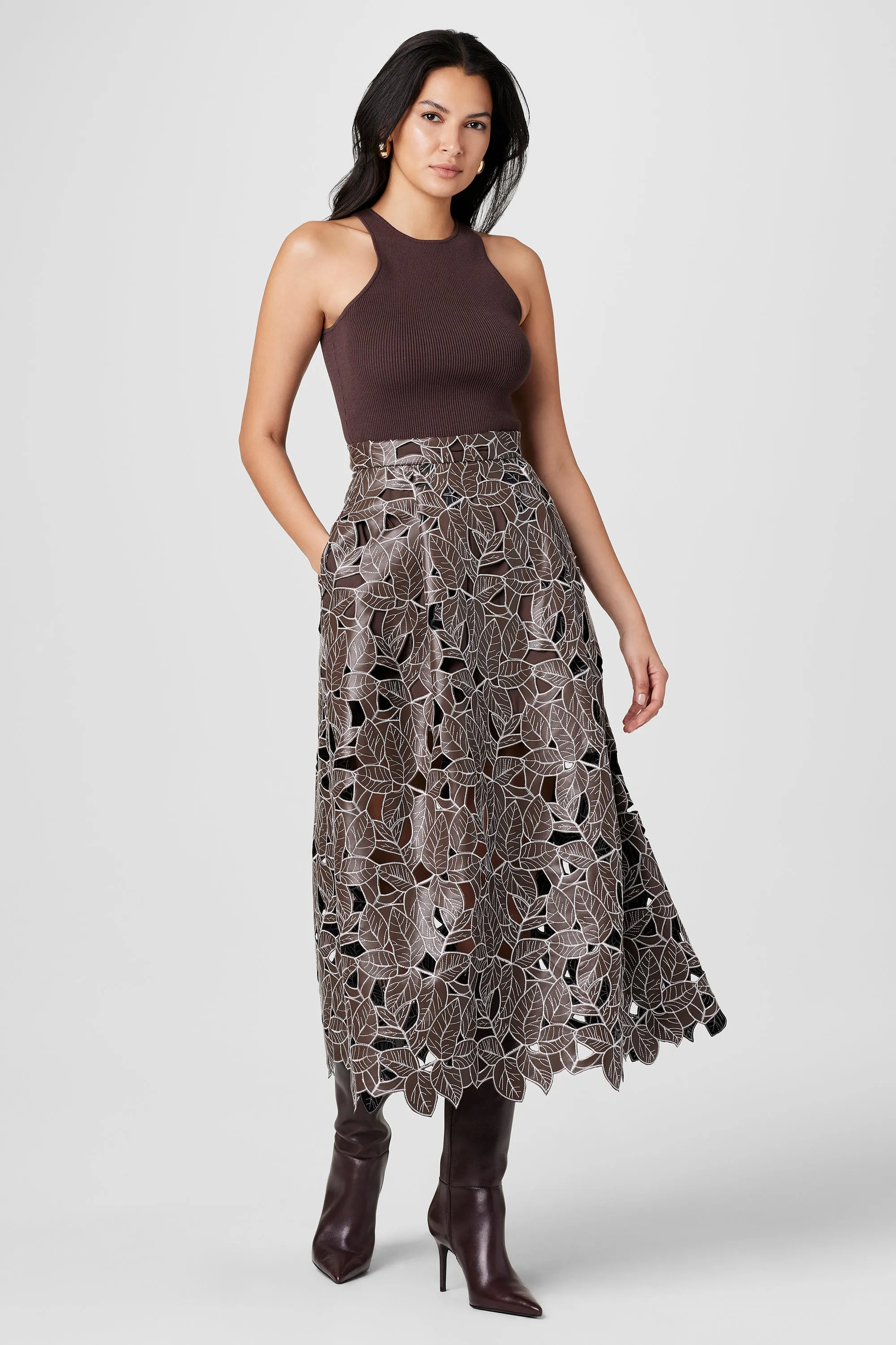STACY LACE VEGAN LEATHER SKIRT sold by Toccin product image thumbnail 2