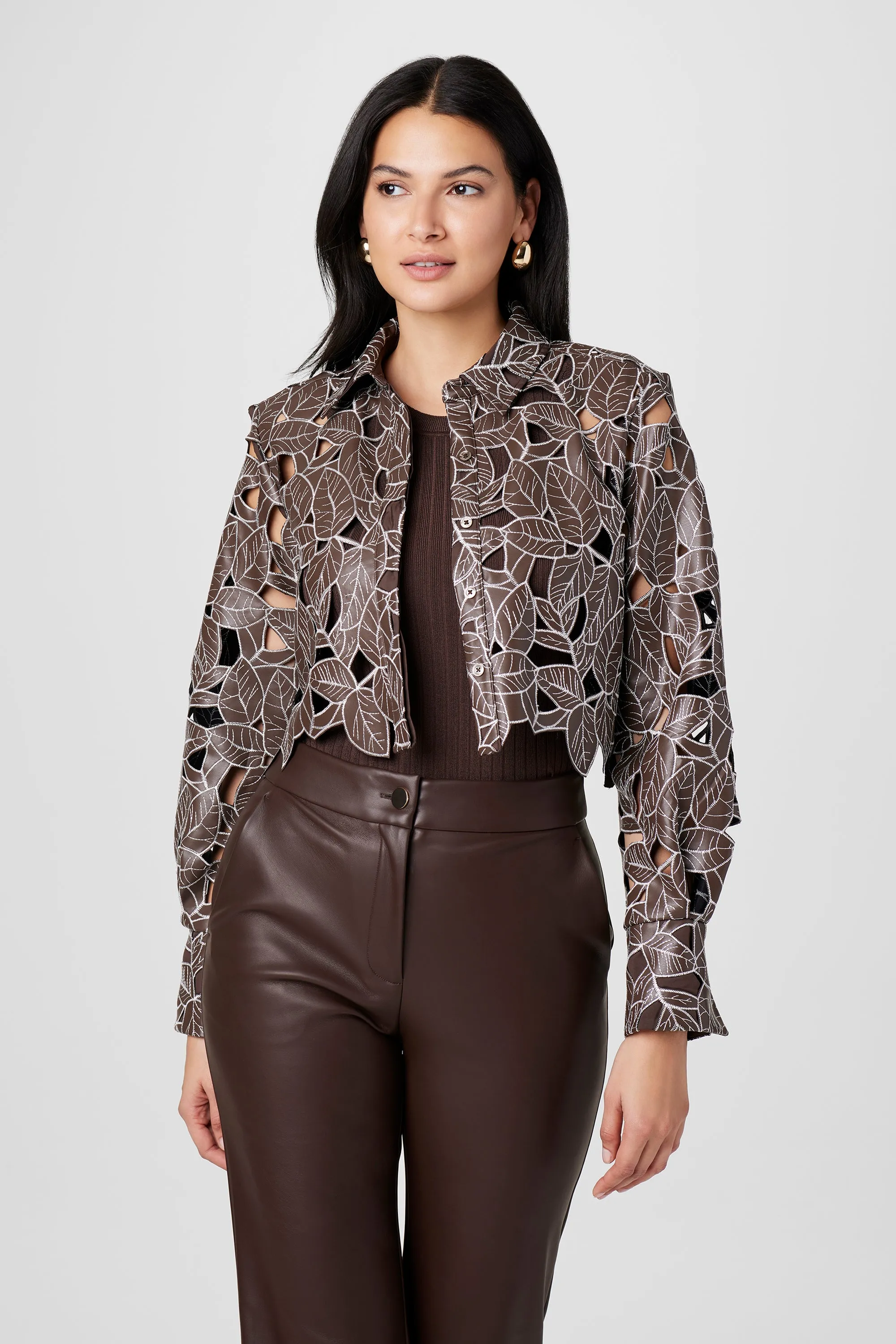 Beatrix Lace Vegan Leather Top sold by Toccin product image thumbnail 2