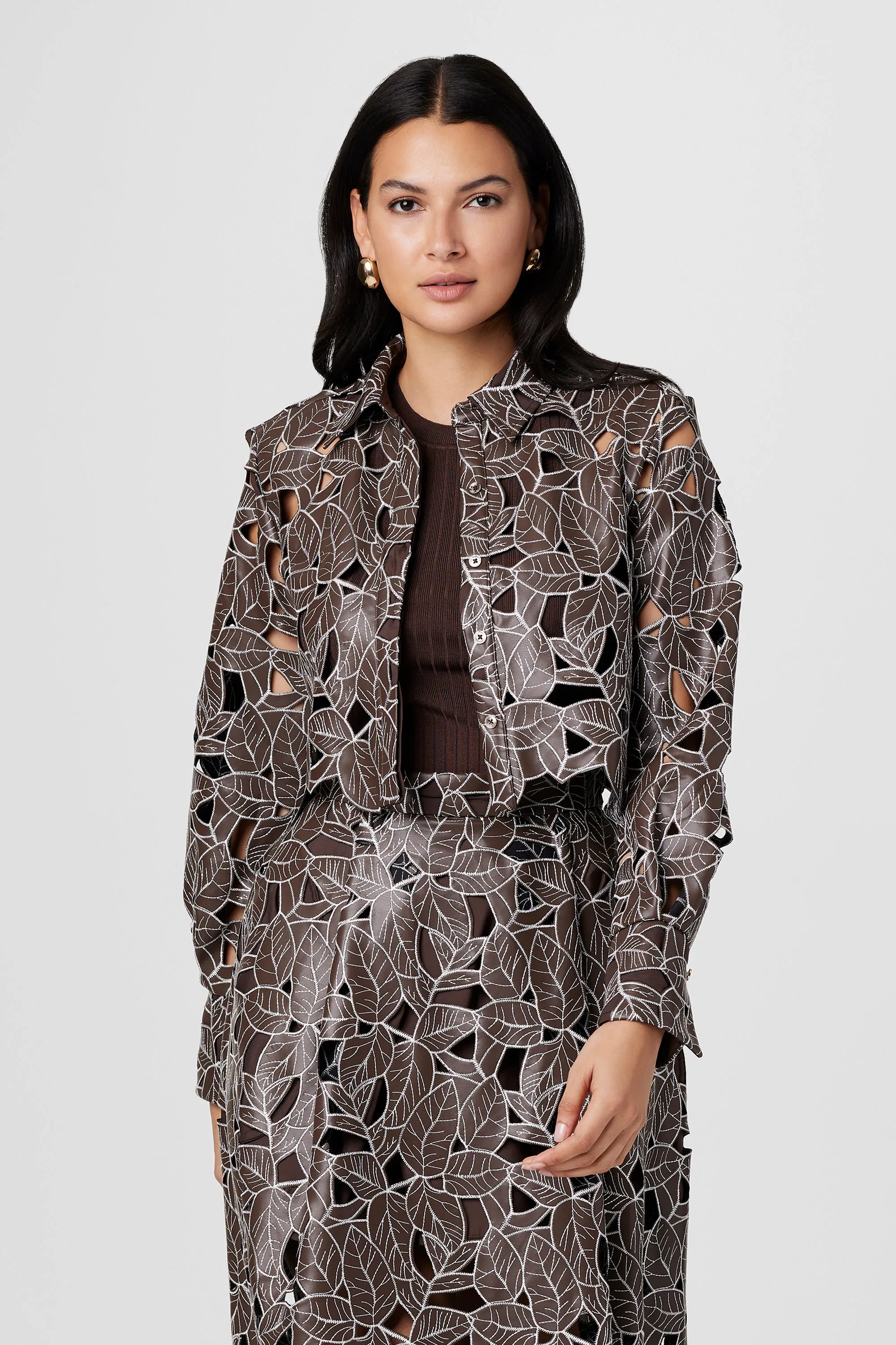 Beatrix Lace Vegan Leather Top sold by Toccin product image thumbnail 3