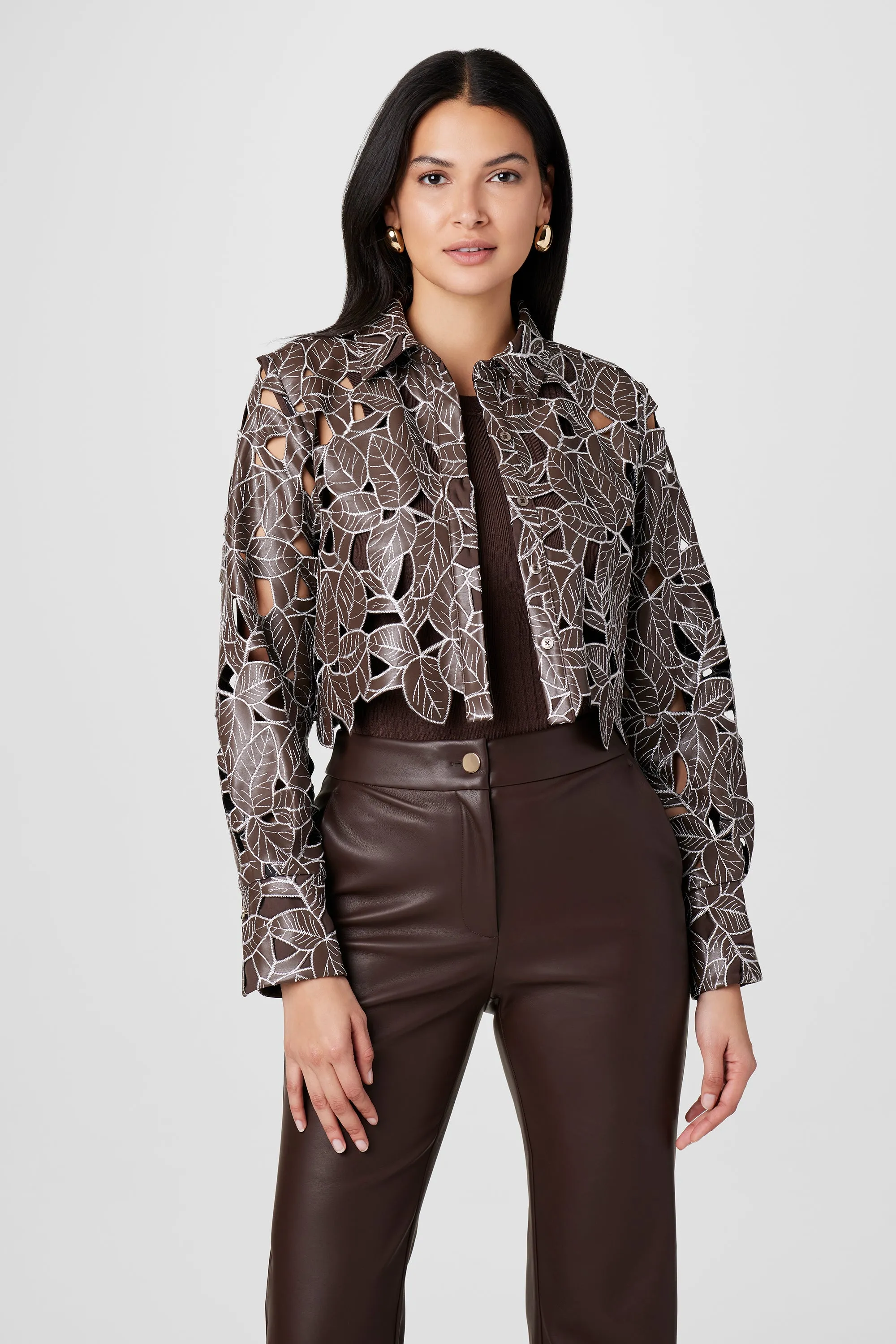 Beatrix Lace Vegan Leather Top sold by Toccin product image thumbnail 4